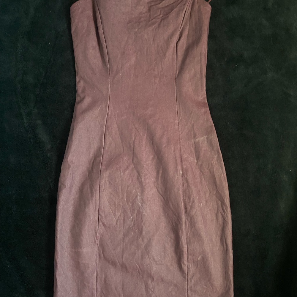 Elegant Maroon Strap Dress